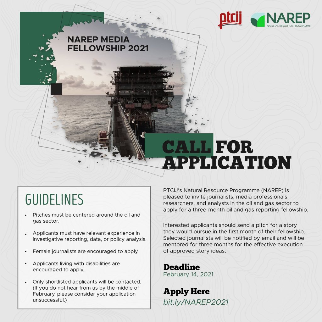 Call for Application: NAREP Oil and Gas Media Fellowship 2021